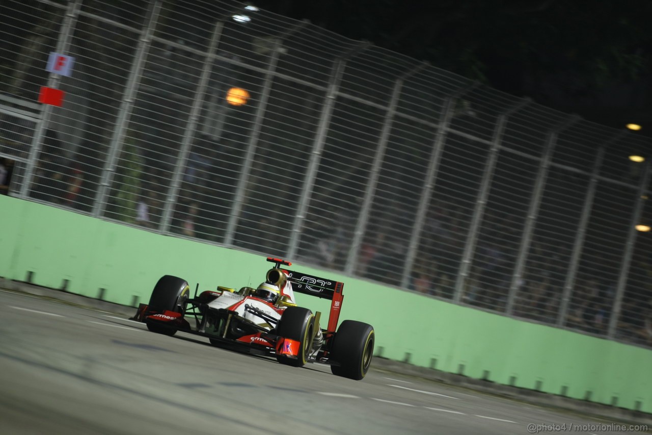 GP SINGAPORE, 21.09.2012 - Free practice 2, Pedro de la Rosa (ESP) HRT Formula 1 Team F112