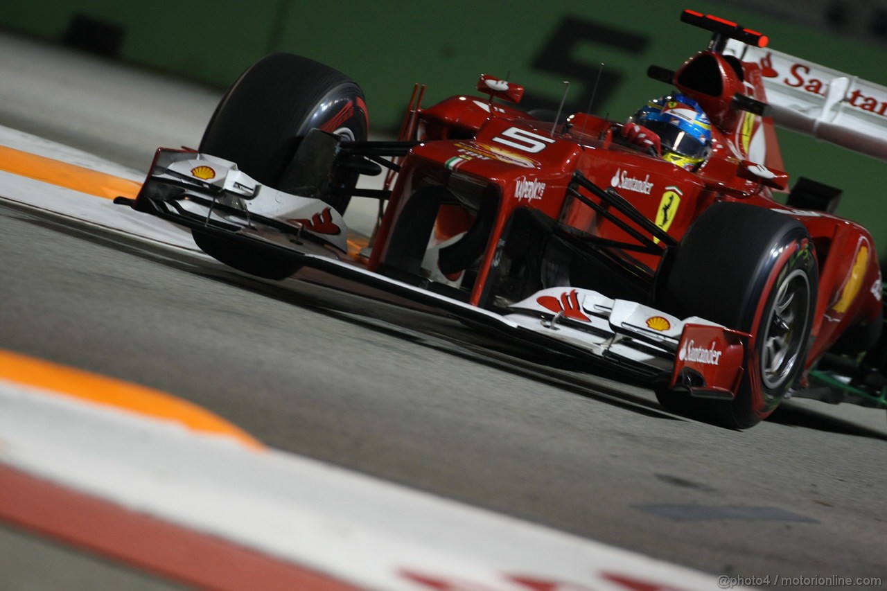 GP SINGAPORE, 21.09.2012 - Free practice 2, Fernando Alonso (ESP) Ferrari F2012