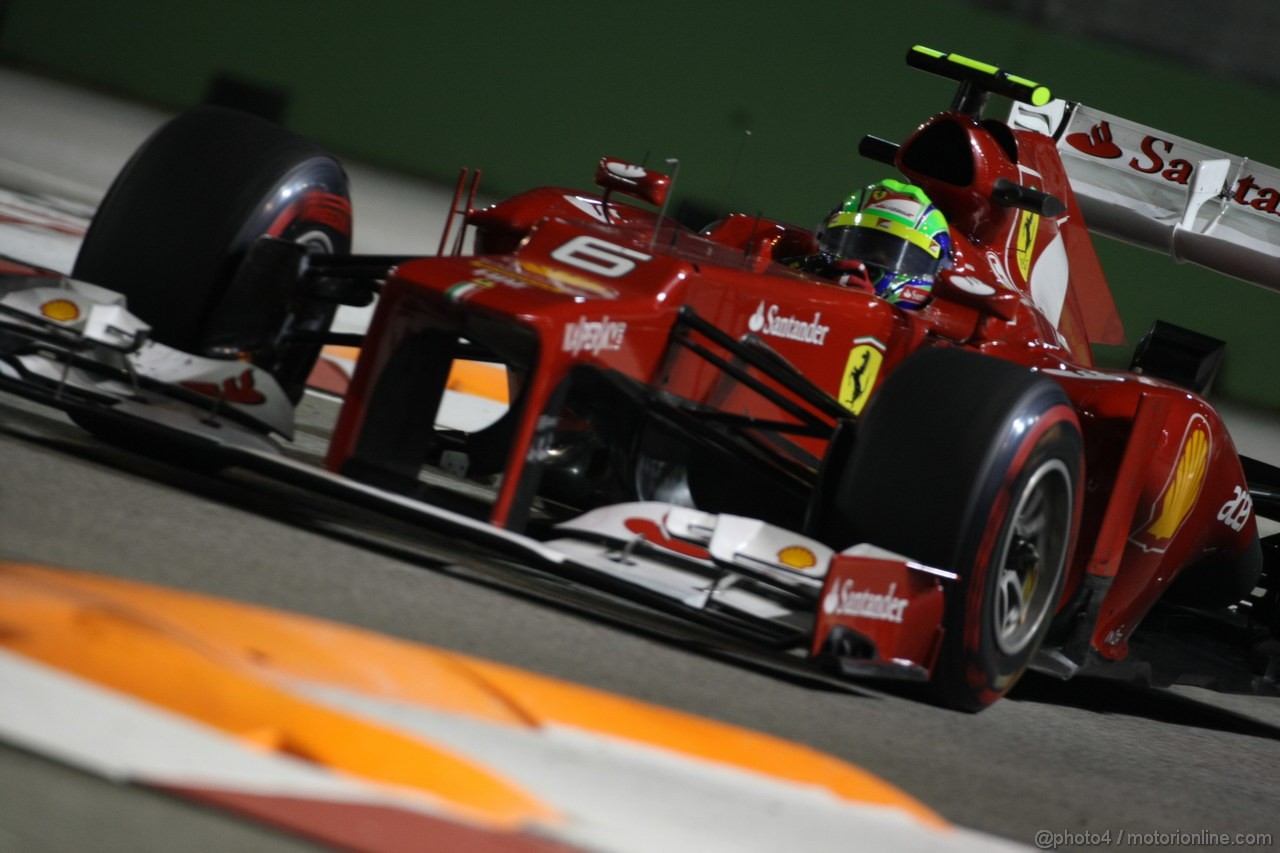 GP SINGAPORE, 21.09.2012 - Free practice 2, Felipe Massa (BRA) Ferrari F2012