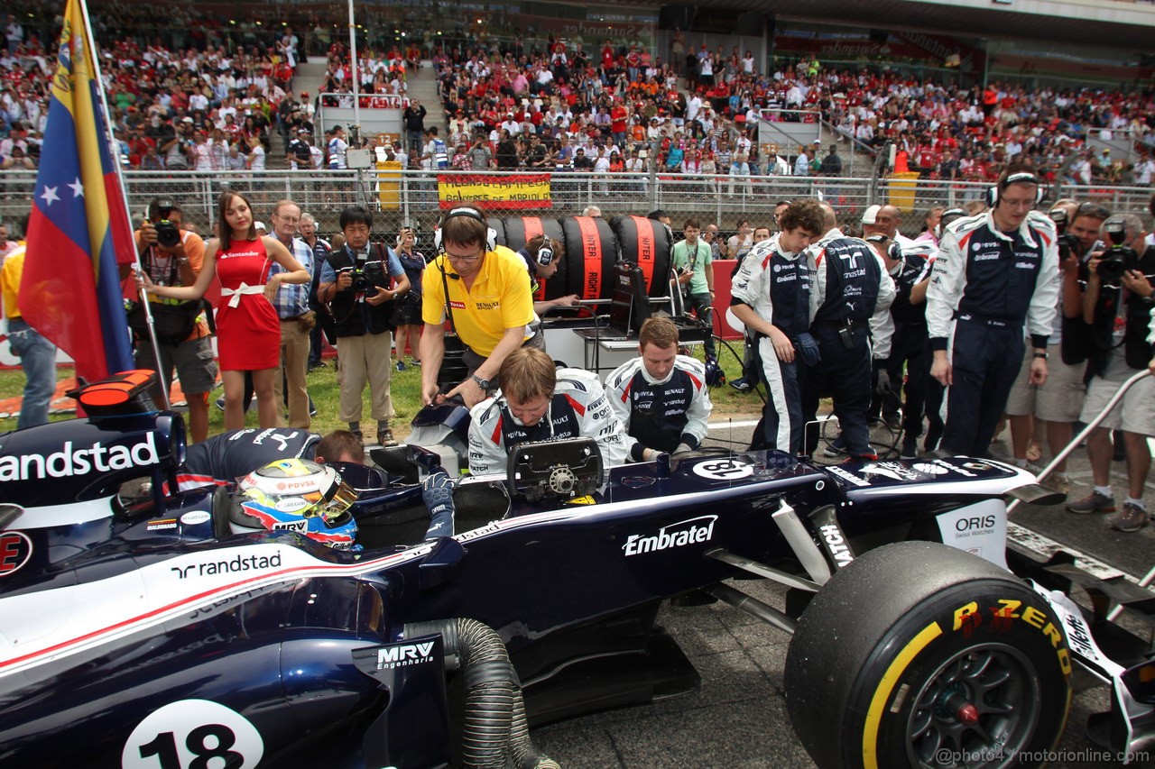 GP SPAGNA, 13.05.2012- Gara, Pastor Maldonado (VEN) Williams F1 Team FW34 