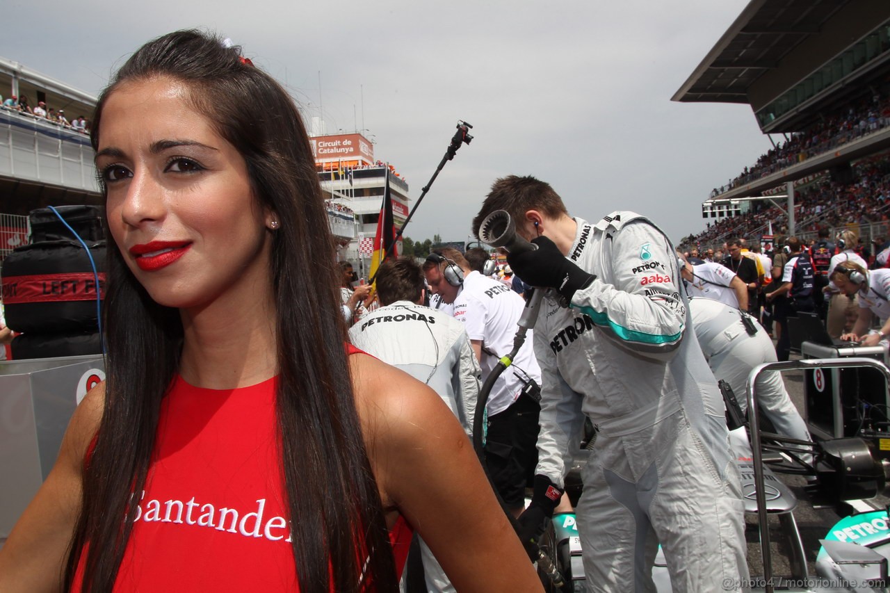 GP SPAGNA, 13.05.2012- Gara, grid girl, pitbabes