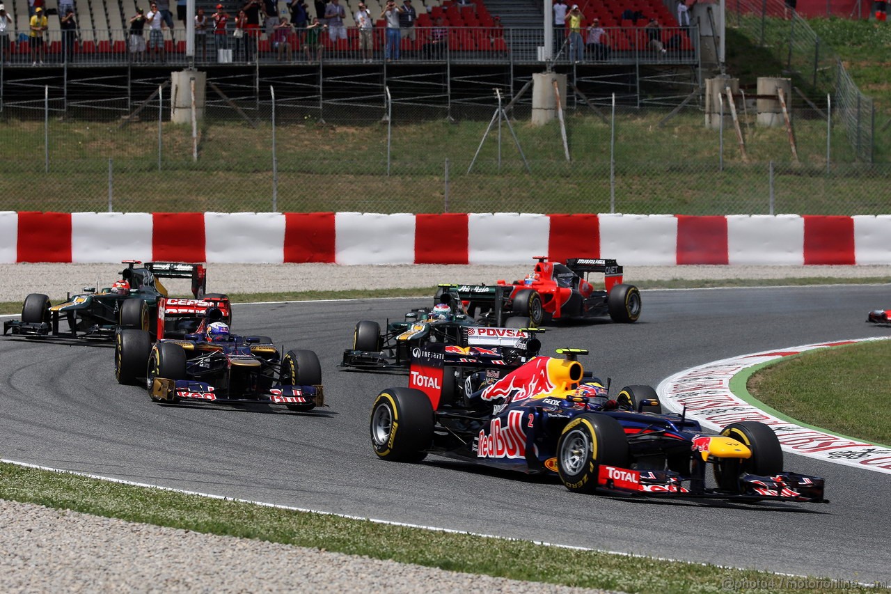 GP SPAGNA, 13.05.2012- Gara, Mark Webber (AUS) Red Bull Racing RB8 