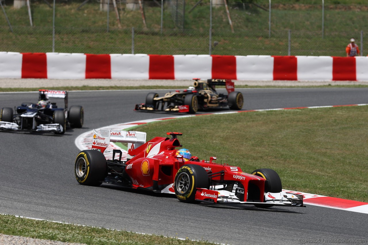 GP SPAGNA, 13.05.2012- Gara, Fernando Alonso (ESP) Ferrari F2012 