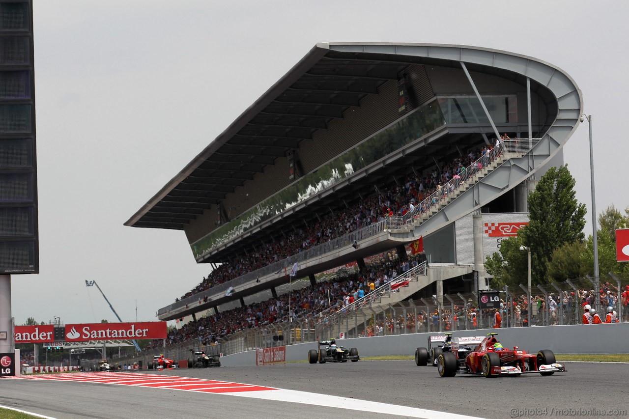 GP SPAGNA, 13.05.2012- Gara, Felipe Massa (BRA) Ferrari F2012 