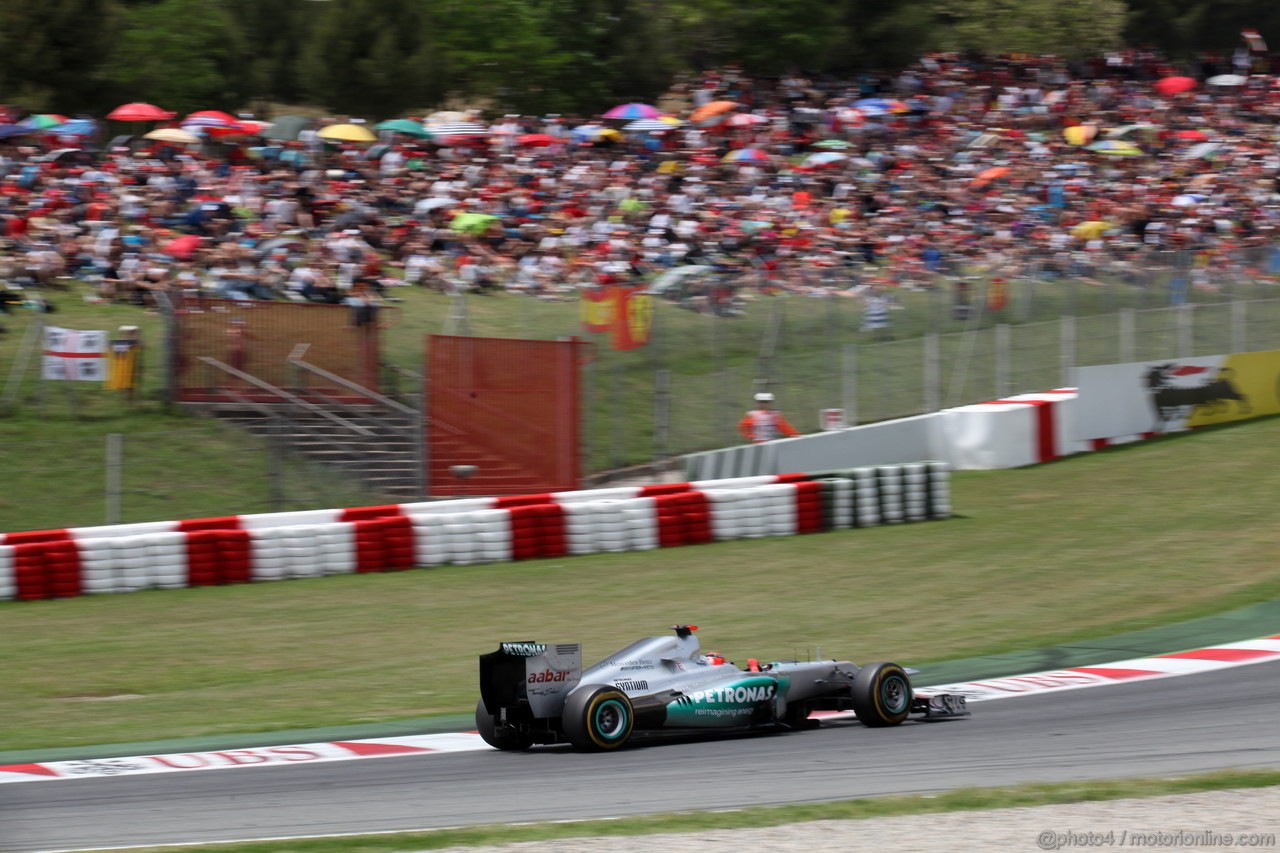 GP SPAGNA, 13.05.2012- Gara, Michael Schumacher (GER) Mercedes AMG F1 W03 