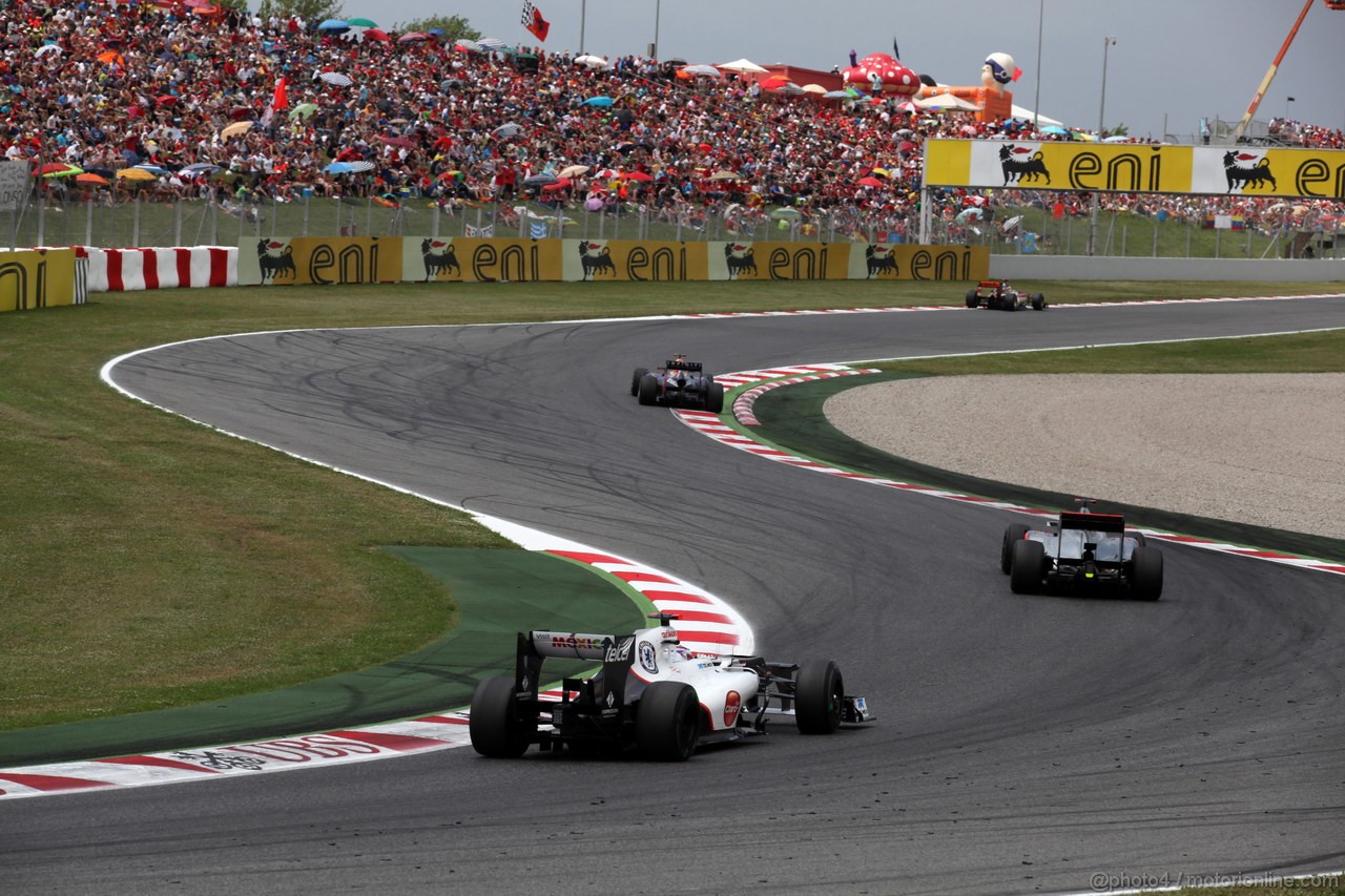 GP SPAGNA, 13.05.2012- Gara, Kamui Kobayashi (JAP) Sauber F1 Team C31 