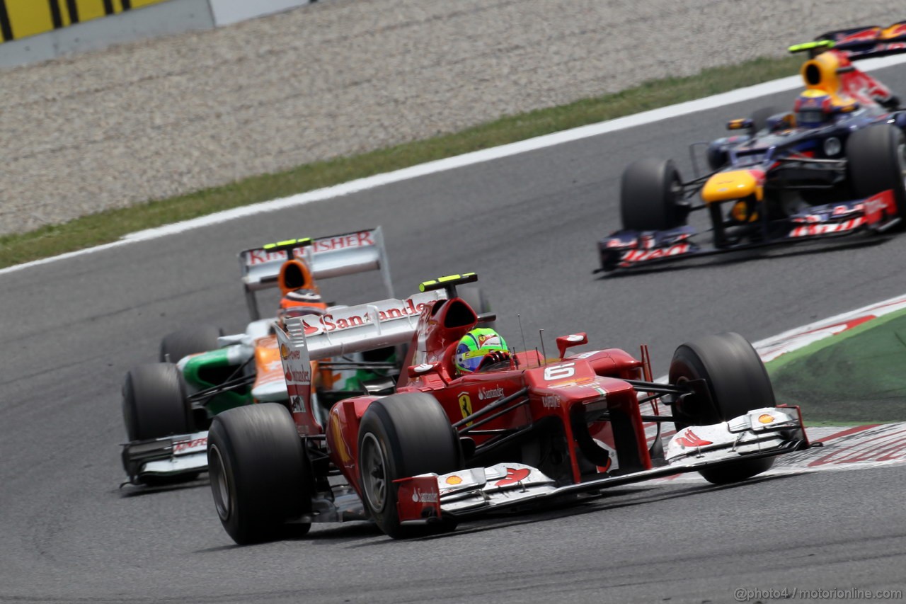 GP SPAGNA, 13.05.2012- Gara, Felipe Massa (BRA) Ferrari F2012 