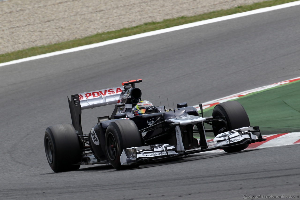 GP SPAGNA, 13.05.2012- Gara, Pastor Maldonado (VEN) Williams F1 Team FW34 