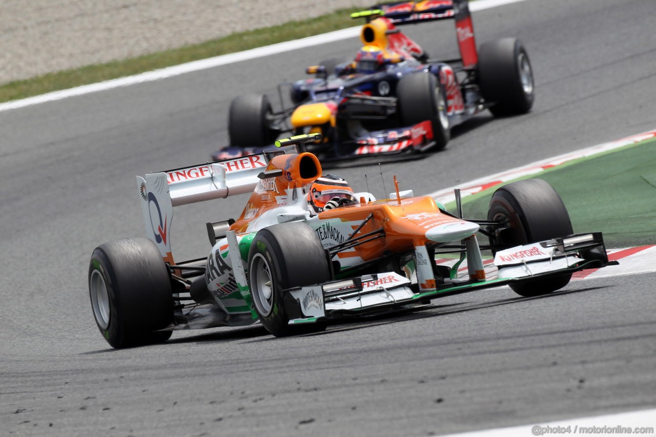 GP SPAGNA, 13.05.2012- Gara, Nico Hulkenberg (GER) Sahara Force India F1 Team VJM05 