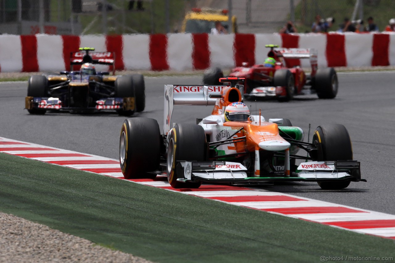 GP SPAGNA, 13.05.2012- Gara, Paul di Resta (GBR) Sahara Force India F1 Team VJM05 