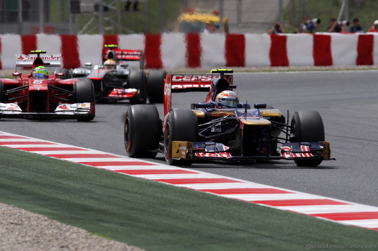 GP SPAGNA, 13.05.2012- Gara, Jean-Eric Vergne (FRA) Scuderia Toro Rosso STR7 