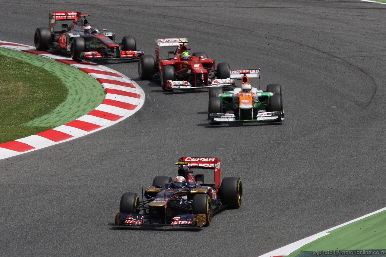 GP SPAGNA, 13.05.2012- Gara, Jean-Eric Vergne (FRA) Scuderia Toro Rosso STR7 