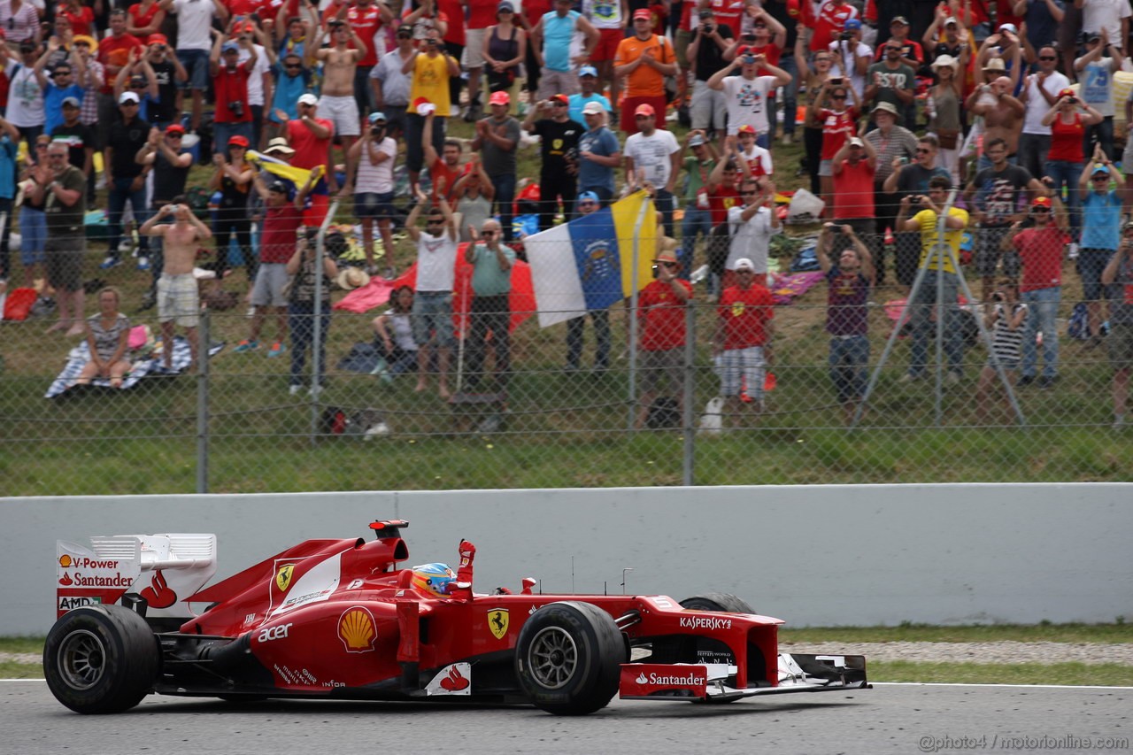 GP SPAGNA, 13.05.2012- Gara, Fernando Alonso (ESP) Ferrari F2012 secondo