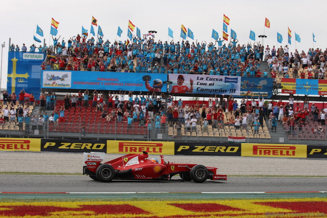 GP SPAGNA, 13.05.2012- Gara, Fernando Alonso (ESP) Ferrari F2012 secondo 