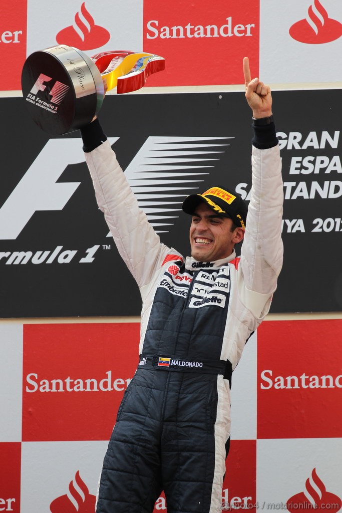 GP SPAGNA, 13.05.2012- Gara, Pastor Maldonado (VEN) Williams F1 Team FW34 vincitore