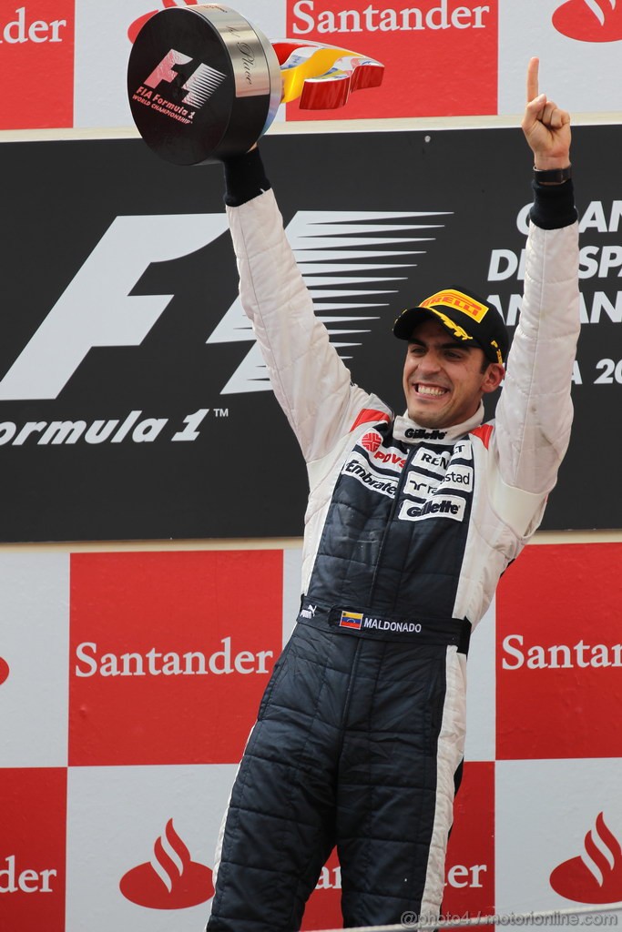 GP SPAGNA, 13.05.2012- Gara, Pastor Maldonado (VEN) Williams F1 Team FW34 vincitore