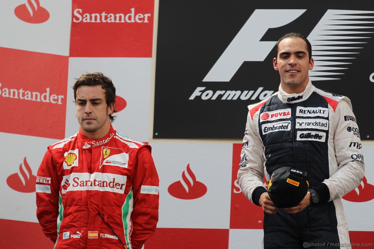 GP SPAGNA, 13.05.2012- Gara, secondo Fernando Alonso (ESP) Ferrari F2012 e Pastor Maldonado (VEN) Williams F1 Team FW34 vincitore