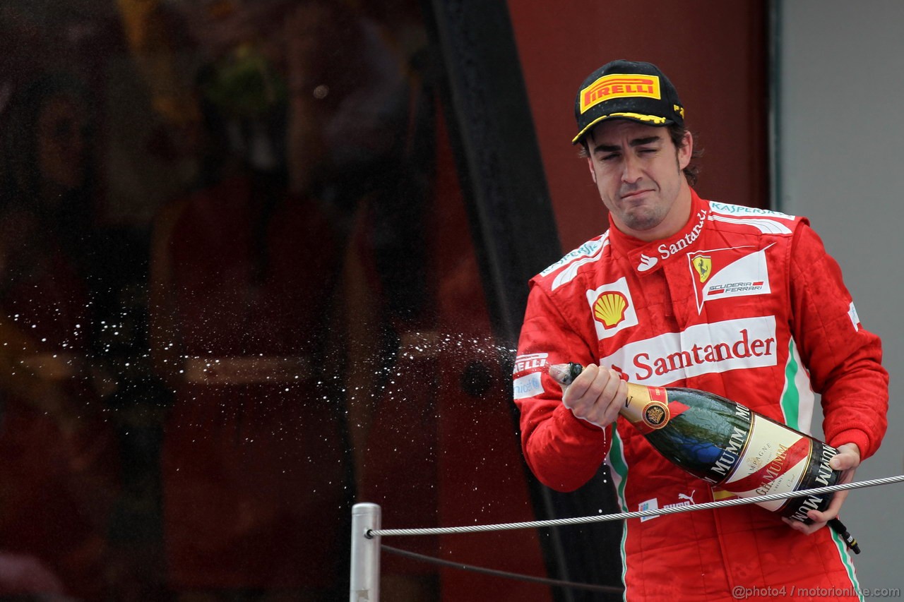 GP SPAGNA, 13.05.2012- Gara, secondo Fernando Alonso (ESP) Ferrari F2012