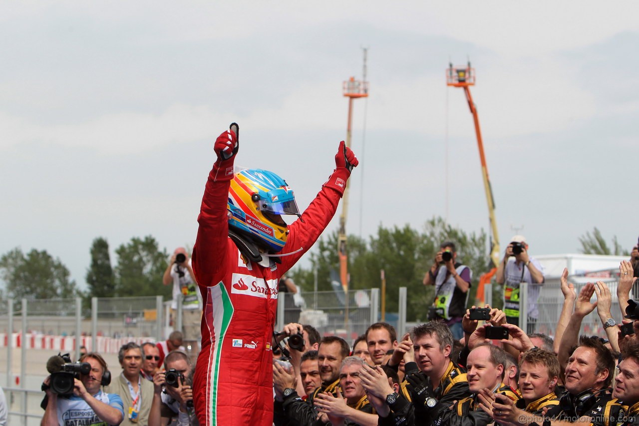 GP SPAGNA, 13.05.2012- Gara, secondo Fernando Alonso (ESP) Ferrari F2012