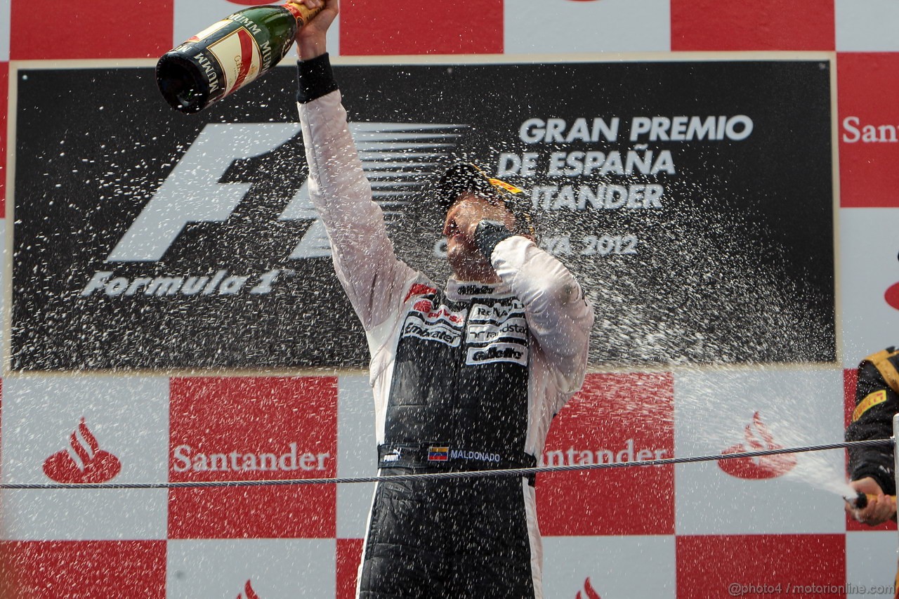 GP SPAGNA, 13.05.2012- Gara, Pastor Maldonado (VEN) Williams F1 Team FW34 vincitore
