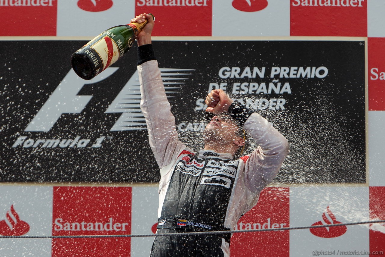 GP SPAGNA, 13.05.2012- Gara, Pastor Maldonado (VEN) Williams F1 Team FW34 vincitore 