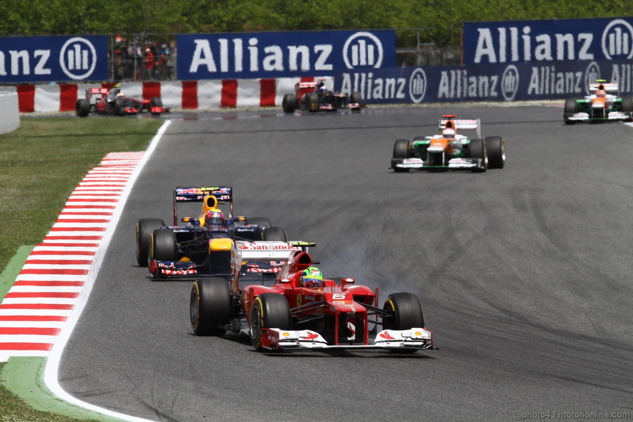 GP SPAGNA, 13.05.2012- Gara, Felipe Massa (BRA) Ferrari F2012 