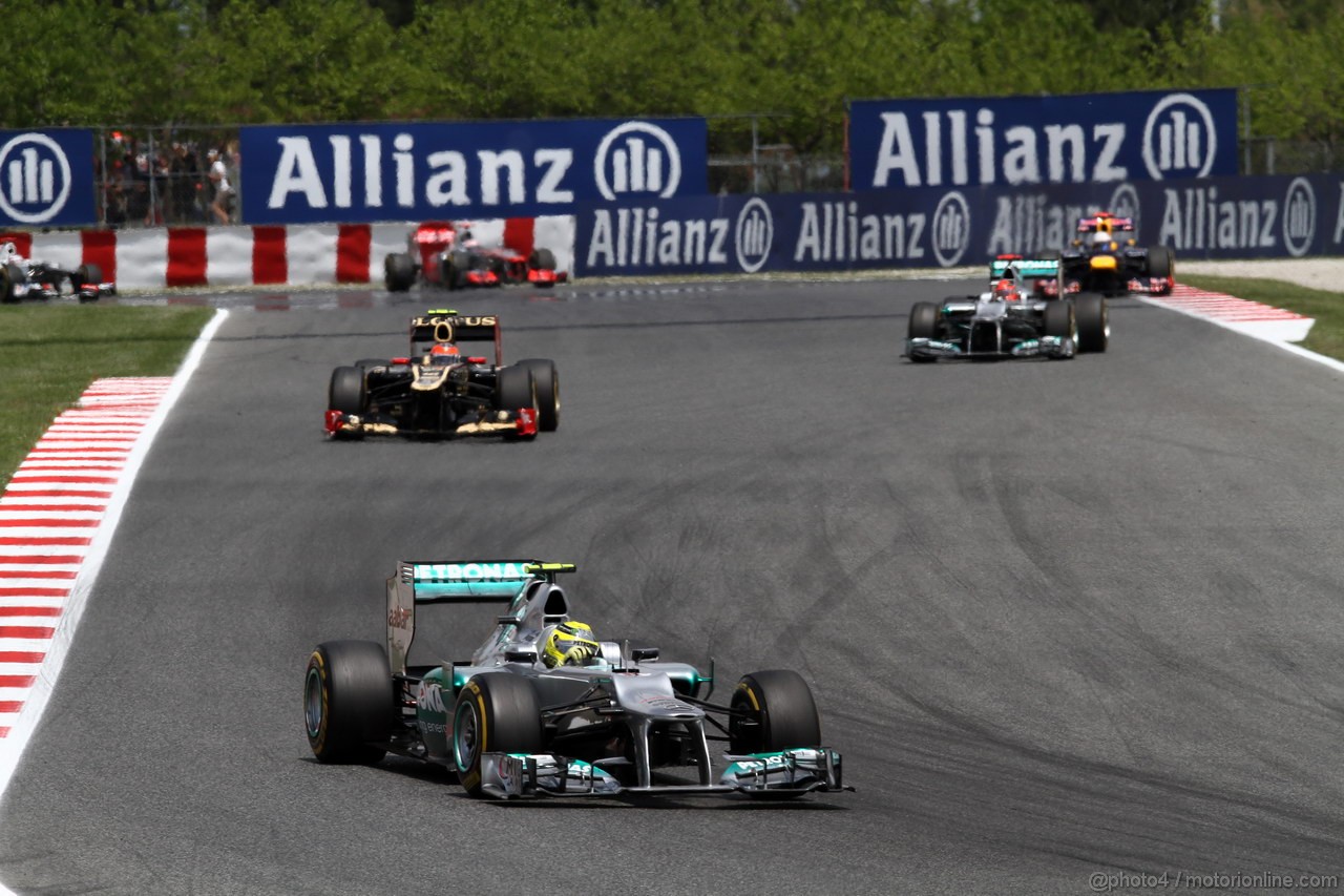 GP SPAGNA, 13.05.2012- Gara, Nico Rosberg (GER) Mercedes AMG F1 W03 