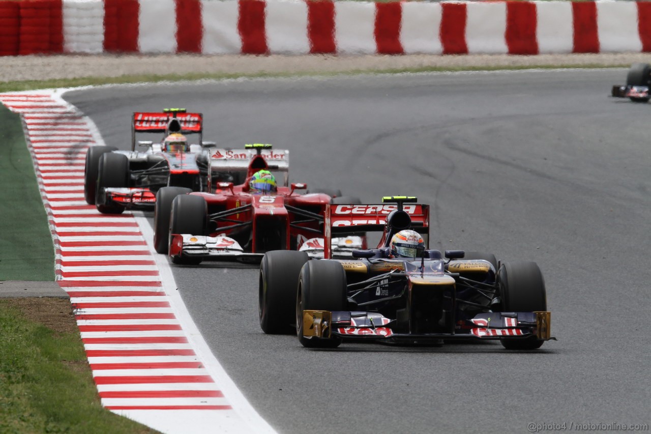 GP SPAGNA, 13.05.2012- Gara, Jean-Eric Vergne (FRA) Scuderia Toro Rosso STR7 