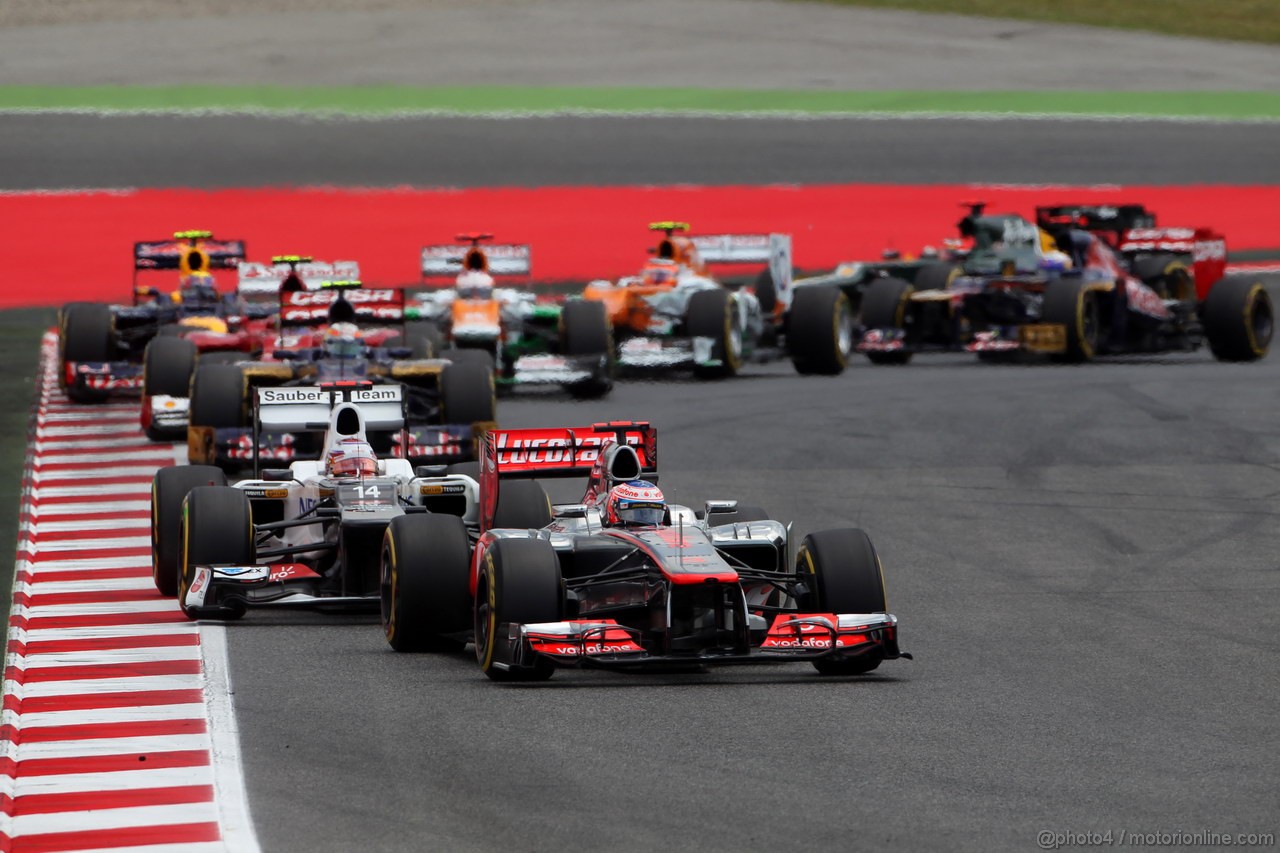 GP SPAGNA, 13.05.2012- Gara, Jenson Button (GBR) McLaren Mercedes MP4-27 