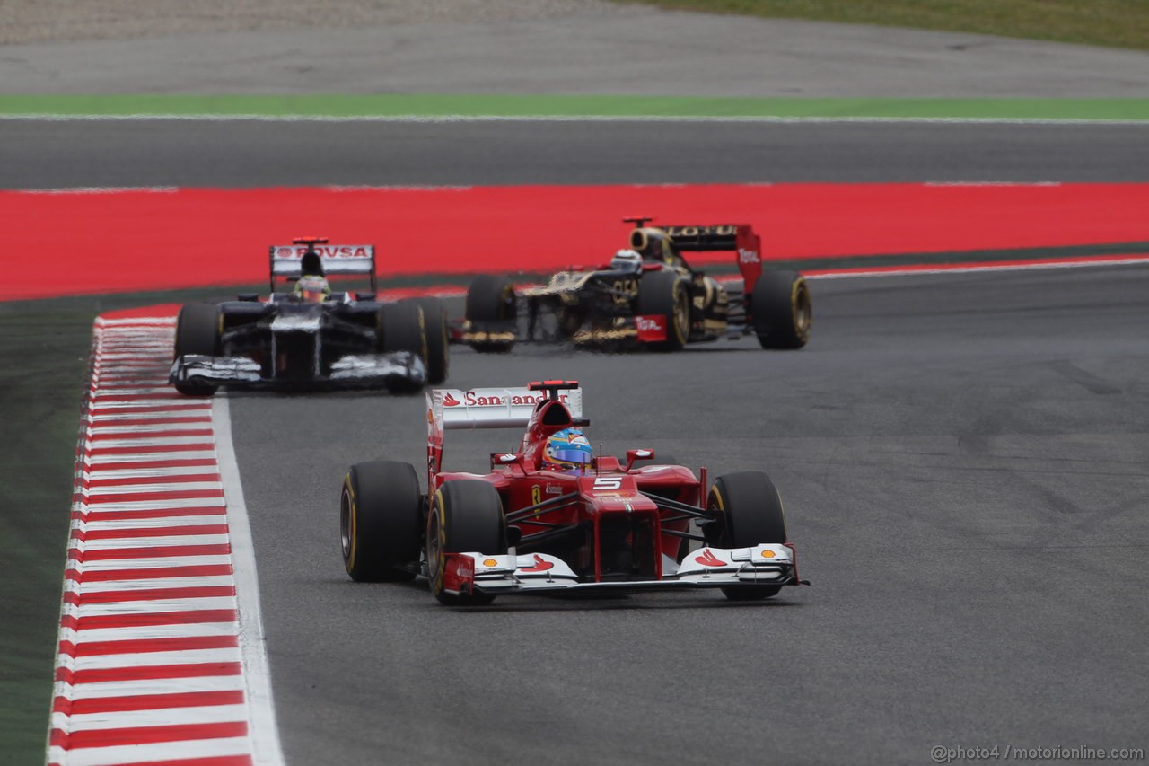 GP SPAGNA, 13.05.2012- Gara, Fernando Alonso (ESP) Ferrari F2012 