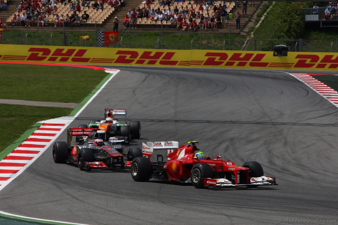 GP SPAGNA, 13.05.2012- Gara, Felipe Massa (BRA) Ferrari F2012 