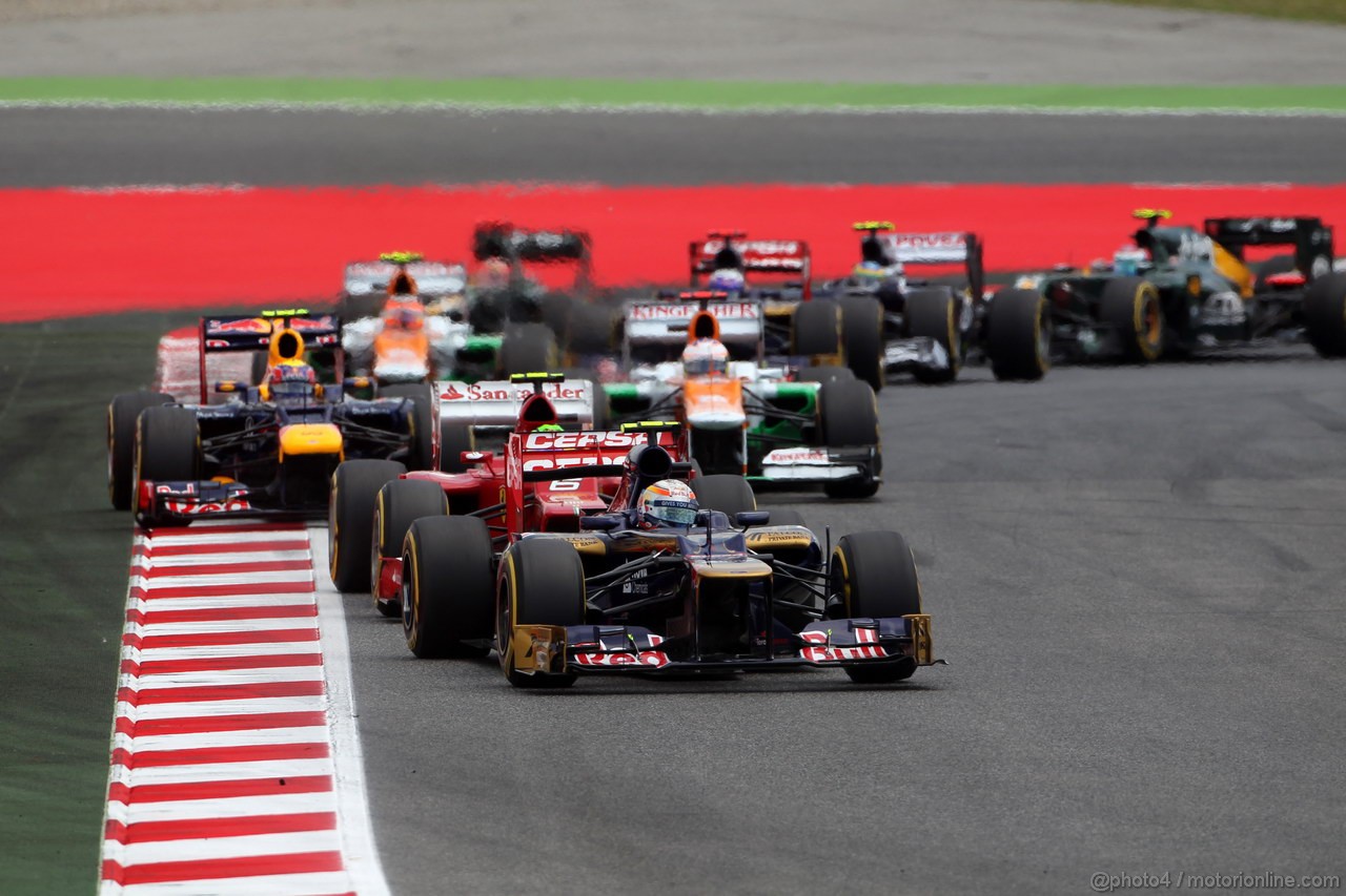 GP SPAGNA, 13.05.2012- Gara, Jean-Eric Vergne (FRA) Scuderia Toro Rosso STR7 