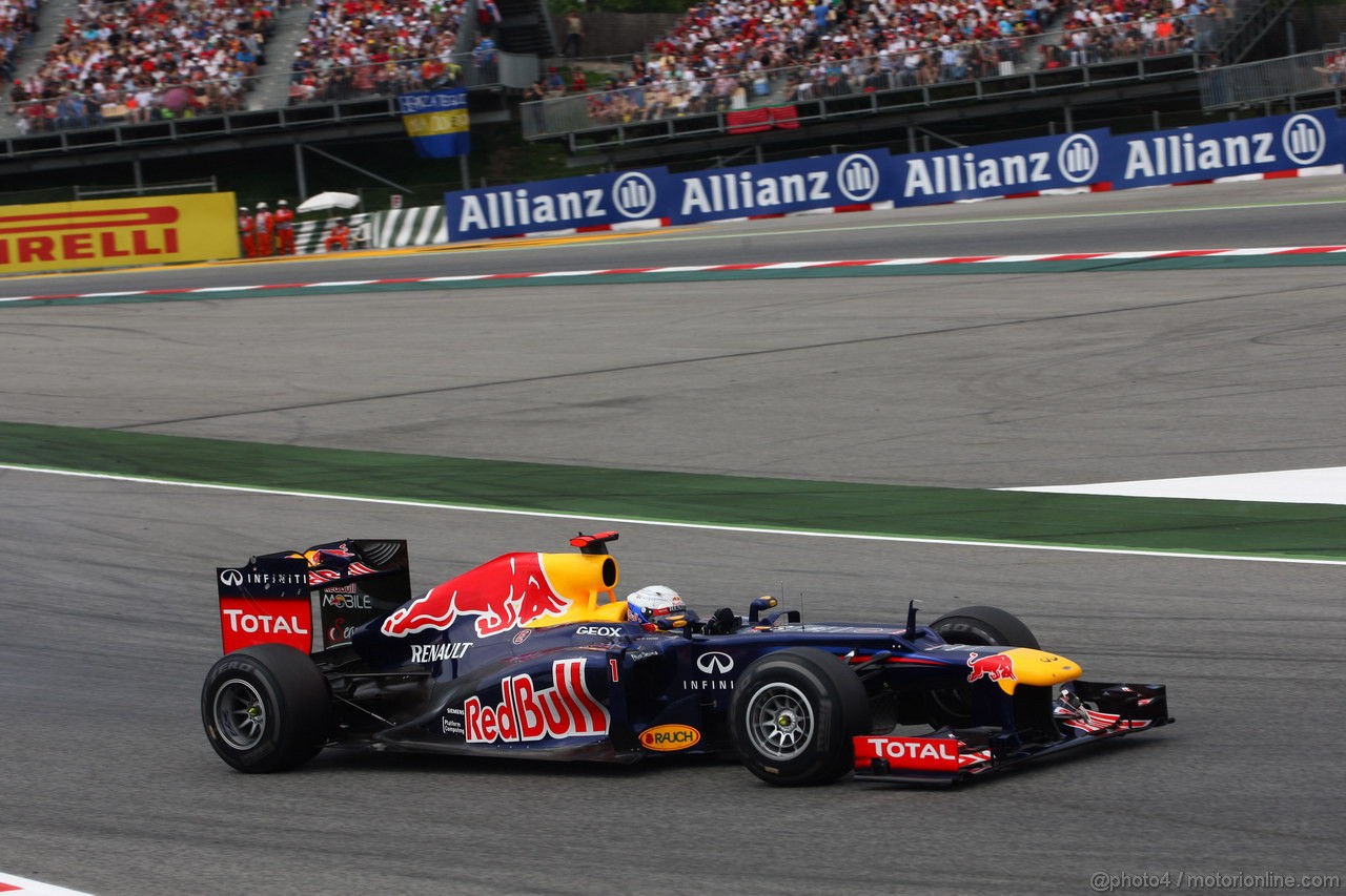 GP SPAGNA, 13.05.2012- Gara, Sebastian Vettel (GER) Red Bull Racing RB8 