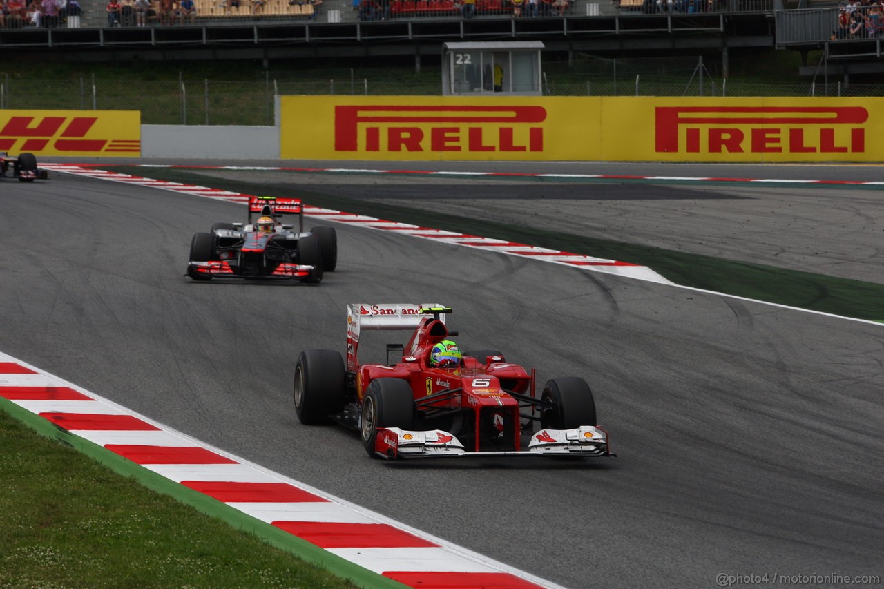 GP SPAGNA, 13.05.2012- Gara, Felipe Massa (BRA) Ferrari F2012 