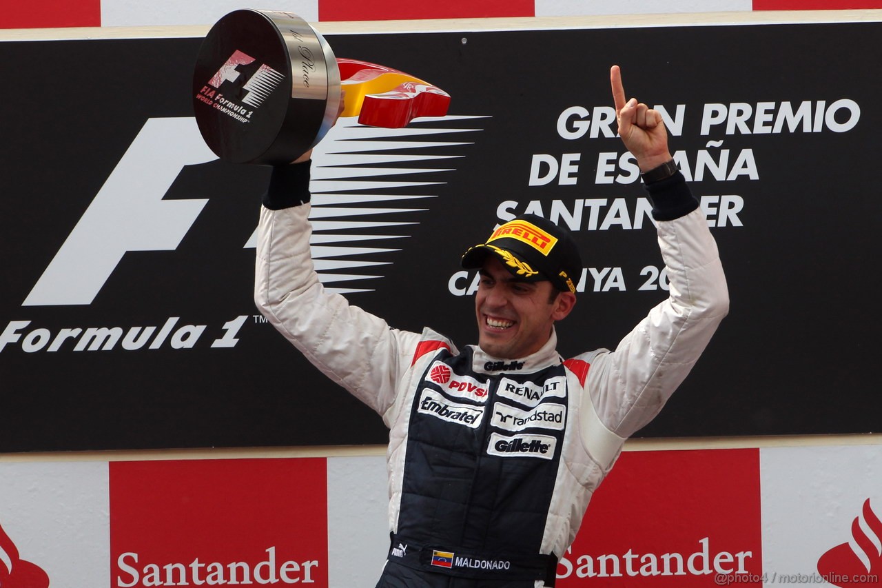 GP SPAGNA, 13.05.2012- Gara, Pastor Maldonado (VEN) Williams F1 Team FW34 vincitore 