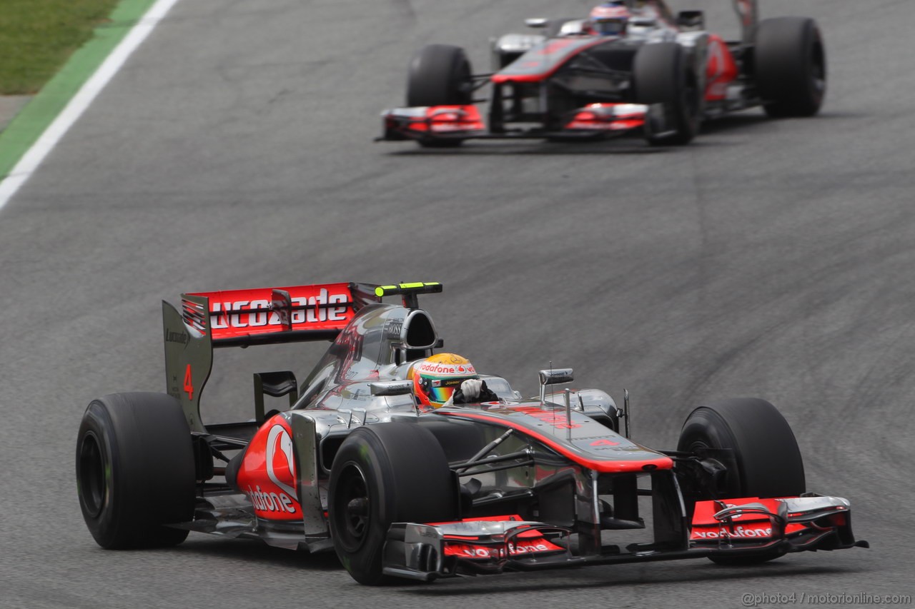 GP SPAGNA, 13.05.2012- Gara, Lewis Hamilton (GBR) McLaren Mercedes MP4-27 