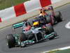 GP SPAGNA, 13.05.2012- Gara, Michael Schumacher (GER) Mercedes AMG F1 W03 e Sebastian Vettel (GER) Red Bull Racing RB8 