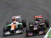 GP SPAGNA, 13.05.2012- Gara, Paul di Resta (GBR) Sahara Force India F1 Team VJM05 e Jean-Eric Vergne (FRA) Scuderia Toro Rosso STR7 