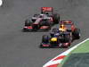 GP SPAGNA, 13.05.2012- Gara, Jenson Button (GBR) McLaren Mercedes MP4-27 e Sebastian Vettel (GER) Red Bull Racing RB8 