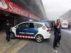 GP SPAGNA, 13.05.2012- A fire in the Williams pit garage after the celebrations is tended to by members of all F1 teams