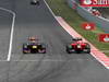 GP SPAGNA, 13.05.2012- Gara, Mark Webber (AUS) Red Bull Racing RB8 e Charles Pic (FRA) Marussia F1 Team MR01 