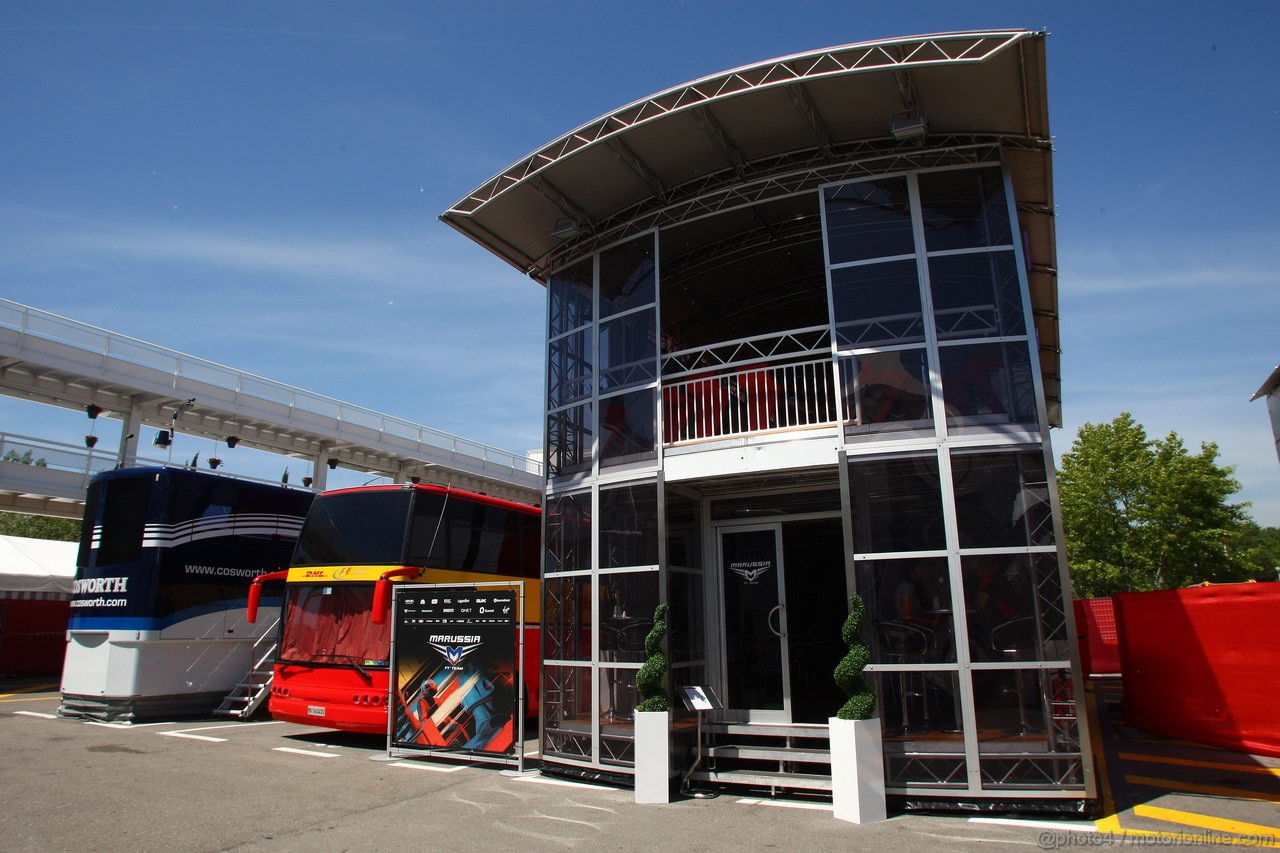 GP SPAGNA, 10.05.2012- Marussia F1 Team Hospitality 