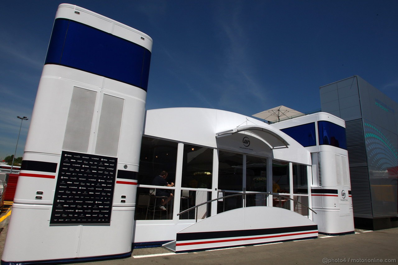 GP SPAGNA, 10.05.2012- Williams F1 Team Hospitality