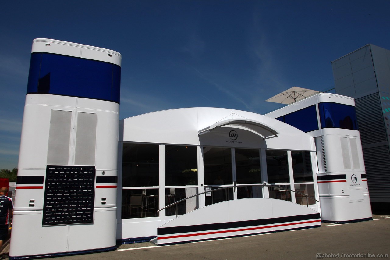 GP SPAGNA, 10.05.2012- Williams F1 Team Hospitality