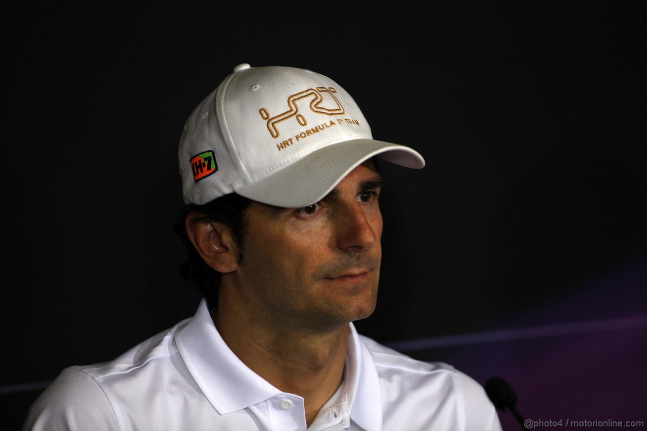GP SPAGNA, 10.05.2012- Conferenza Stampa, Pedro de la Rosa (ESP) HRT Formula 1 Team F112 