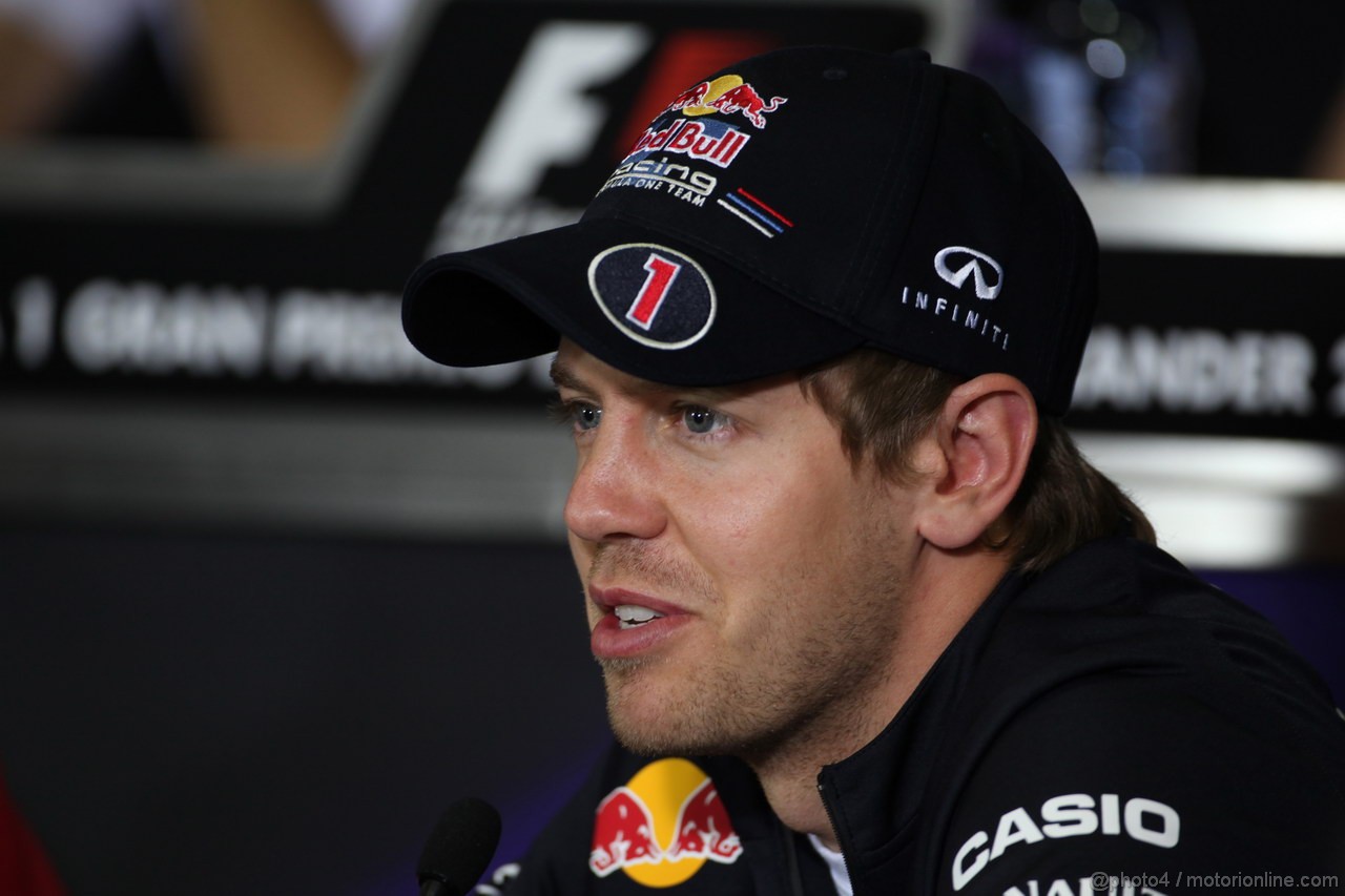 GP SPAGNA, 10.05.2012- Conferenza Stampa, Sebastian Vettel (GER) Red Bull Racing RB8 