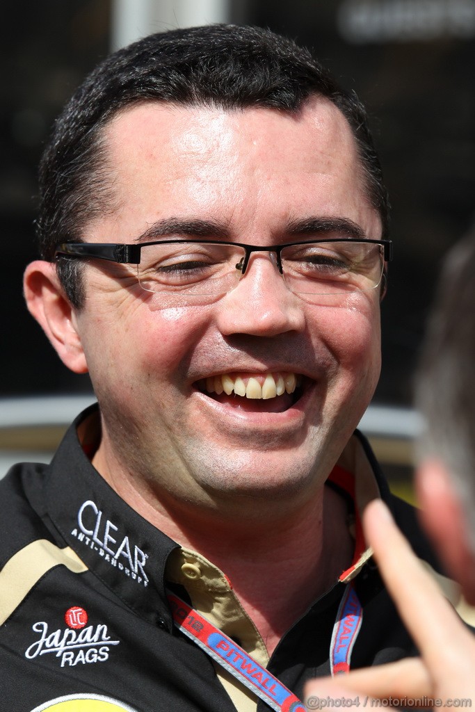 GP SPAGNA, 12.05.2012- Eric Boullier (FRA), Team Manager, Lotus F1 Team 