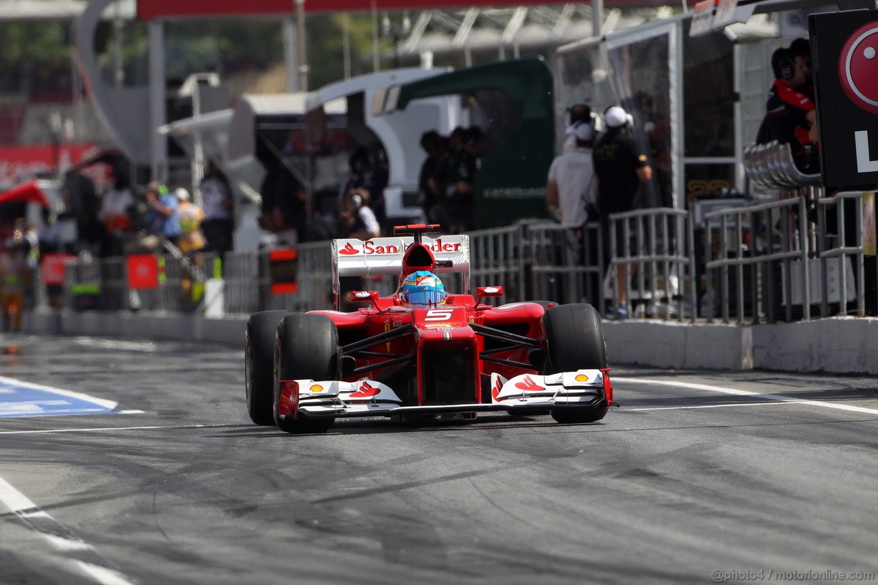 GP SPAGNA, 12.05.2012- Prove Libere 3, Fernando Alonso (ESP) Ferrari F2012
