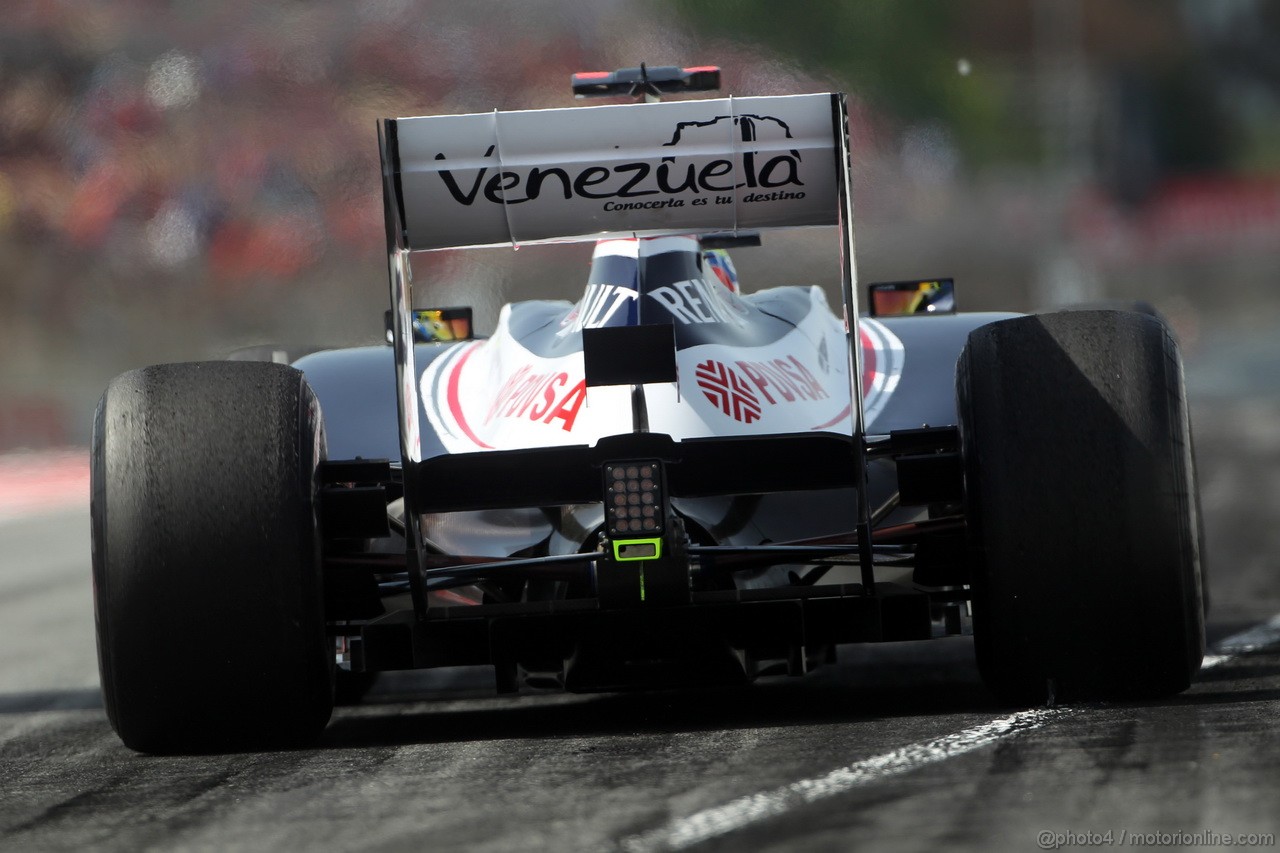 GP SPAGNA, 12.05.2012- Prove Libere 3, Pastor Maldonado (VEN) Williams F1 Team FW34 