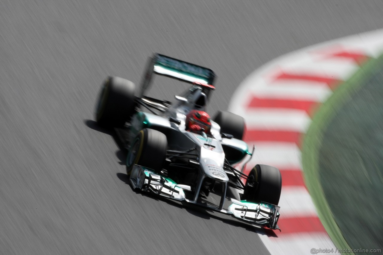 GP SPAGNA, 12.05.2012- Prove Libere 3, Michael Schumacher (GER) Mercedes AMG F1 W03 